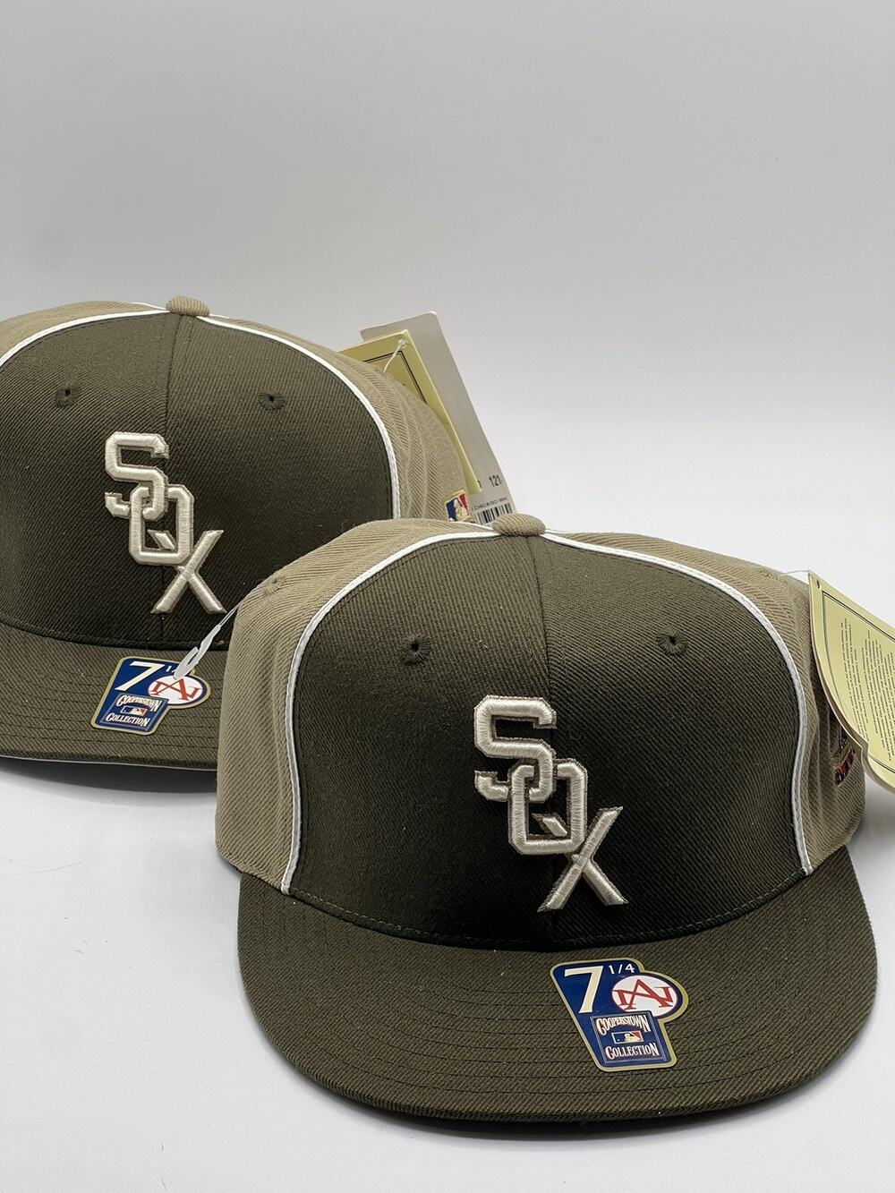 2 Chicago White Sox Adult 7 1/4 American Needle Cooperstown Collection Cap #G09